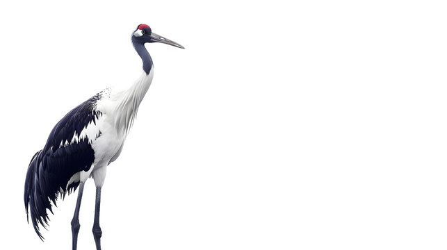 Zhalong Danding Crane in Qiqihar Heilongjiang Isolated Image for Creative Projects