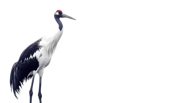 Zhalong Danding Crane in Qiqihar Heilongjiang Isolated Image for Creative Projects