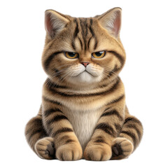 Stunning Close-Up of a Cute, Whimsical Cat with Striking Features and Playful Expression