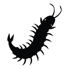 Centipede Vector Silhouette