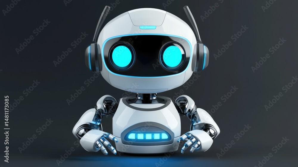 Poster chatbot interface on mobile screen assisting users and collecting marketing data