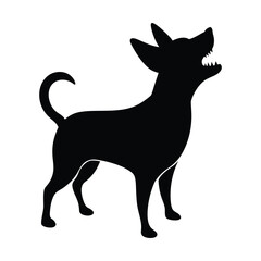 Chihuahua Barking Vector Silhouette