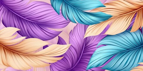 Fototapeta premium A vibrant and elegant seamless design of exotic nature.