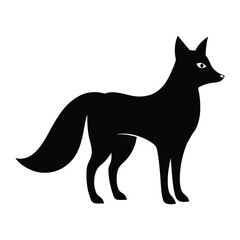 German Shepherd Standing Guard Vector Silhouette