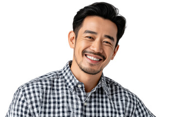 Joyful Portrait: A charismatic individual beams with a genuine smile, showcasing confidence and approachability in this photorealistic, modern portrait.