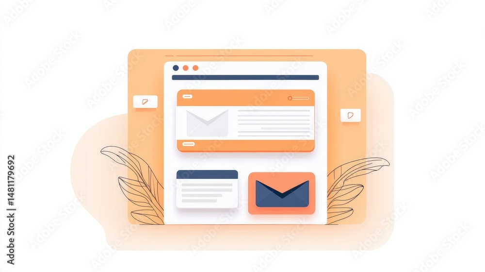 Poster email template builder ui with design elements like buttons, images, and ctas