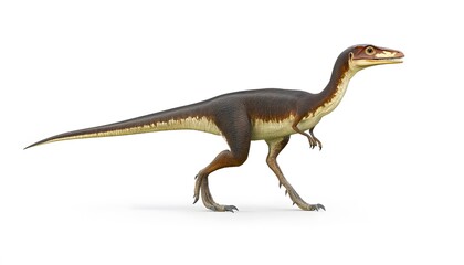 Fototapeta premium Side view of a prehistoric reptile rendered digitally.