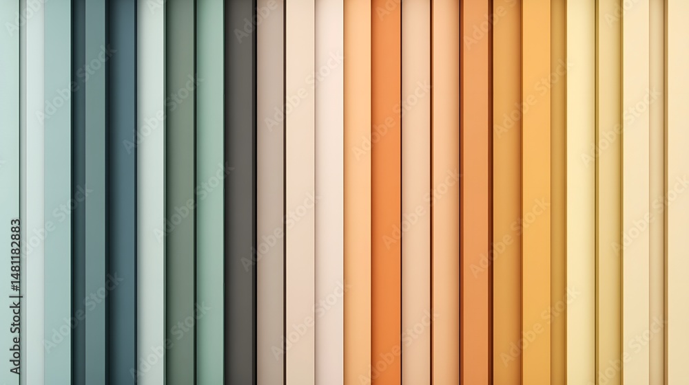 Aufkleber vertical array of color swatches in a spectrum.