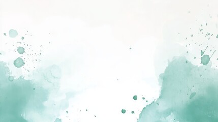 Obraz premium Delicate Mint Green Watercolor Background