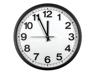 Black Clock Face Showing Specific Time