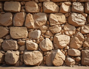 Warm beige rock wall, rough texture, earthy tones,  nature,  brown,  abstract
