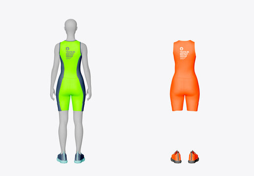 Triathlon Bodysuit Mockup