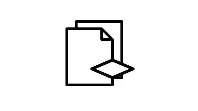 paper stack animated icon