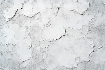 Close-up of a white wall with peeling and cracked paint showing texture and aged surface