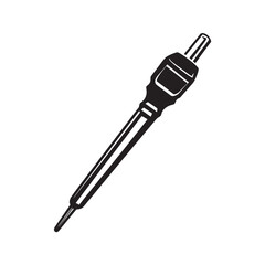 Fototapeta premium An abstract black and white shows an industrial oil or lubricant tool