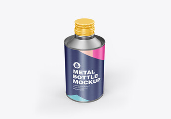 Metal Bottle Mockup