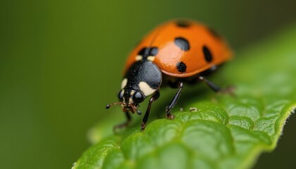 Fototapeta premium ladybird on a leaf