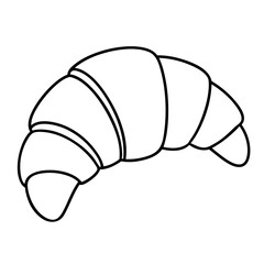 Croissant Bread Classic French Pastry Vector Illustration
