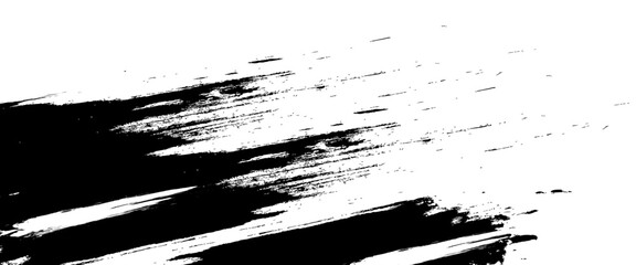 Vector Black and white grunge frame. grunge brush strokes texture rough black scratches for wallpaper and dirt banner,