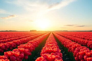 tulip field in holland