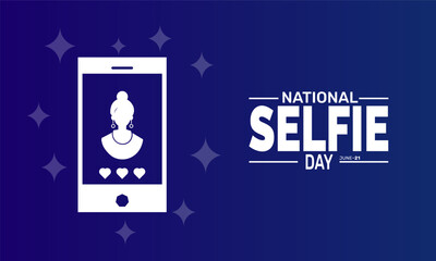 Happy National Selfie Day. Selfie Pose Vector Art, Photo Frame Design, Instagram Post, Selfie Celebration Banner, and Poster Templates