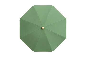 Single green umbrella with transparent background