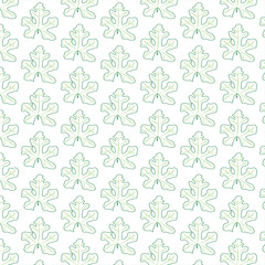 seamless pattern with  beautiful green leaves 