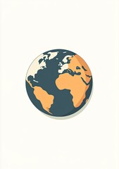Simple stylized depiction of Earth
