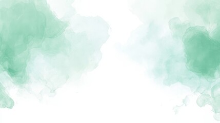 Obraz premium Delicate Mint Green Watercolor Background