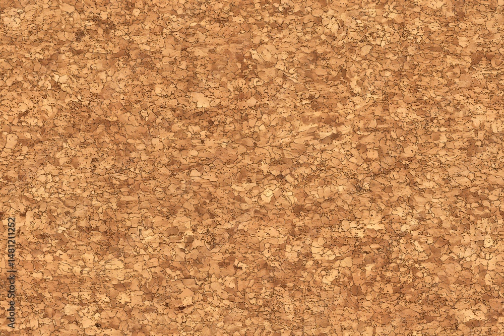 Poster seamless view of a textured cork surface, showcasing its natural patterns and earthy tones. ideal fo