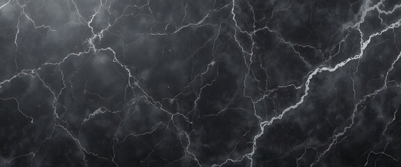 Naklejka premium Minimalist Dark Marble Texture with Intricate Veins