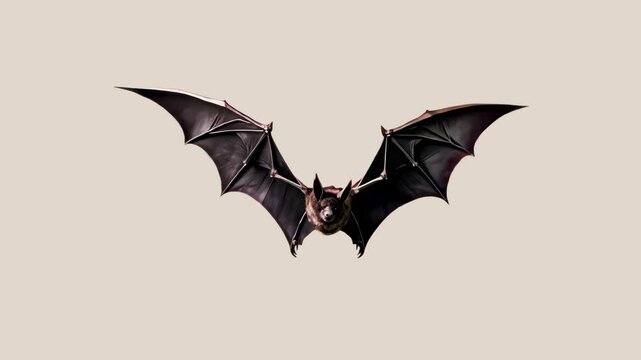 Bat flying animation isolated asset, transparent 4K video, alpha channel, ProRes 4444