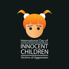 illustration vector graphic of the head of a sad girl, perfect for international day, innocent children, victims of aggression, celebrate, greeting card, etc.