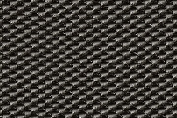 Seamless textured black woven Kevlar fabric, showcasing a grid-like pattern with a shiny finish.