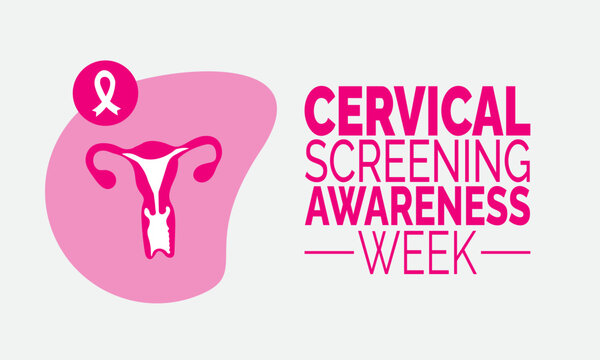 Cervical Screening Awareness Week. Health Campaign concept, Health Check Poster, Awareness Banner, Social Media Post,Women’s Health card, Flyer, and Background Design Inspiration Vector Illustration