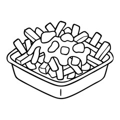 Poutine – Classic Canadian Comfort Food Vector Illustration