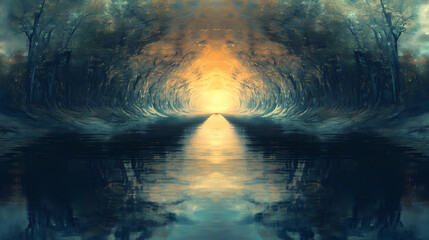 Fototapeta premium reflecting mirror duality