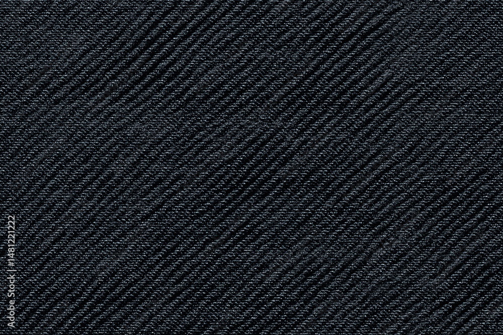 Poster seamless dark denim gore-tex fabric showcasing its texture and weave pattern. the fabric features a 