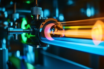 Intense laser beam experiment, scientific research and development, cutting edge technology