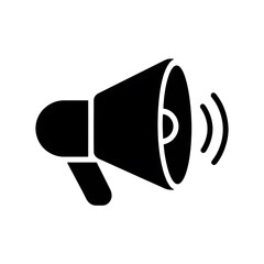Megaphone Icon &ndash; Loudspeaker Announcement Silhouette Vector
