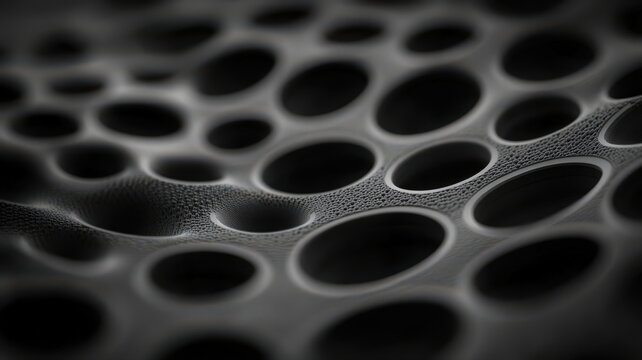 Abstract Futuristic Carbon Nanotube Pattern: Sleek Black Geometric Texture