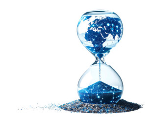 Abstract Hourglass Representing Time Passing On Global Scale