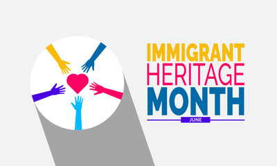 Immigrant Heritage Month.  Culture Poster, Banner, Card, Social Media Post, and Background Design Inspiration Vector Illustration