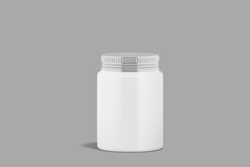 Glass Cosmetic Jar Mockup. 3D Render