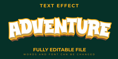 Adventure Simple Text Effect White Design