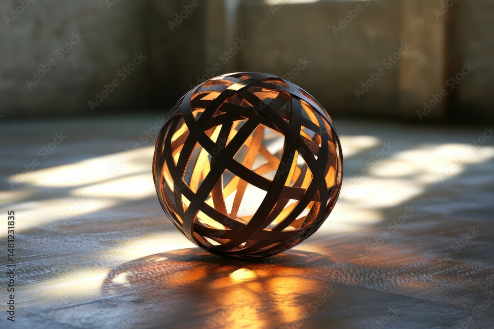 Poster abstract representation of machine learning concepts through a geometric sphere design