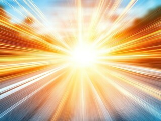 Dynamic motion blur of a highway at sunrise.