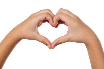Hands Forming Heart Shape Symbol of Love and Affection with Transparent Background