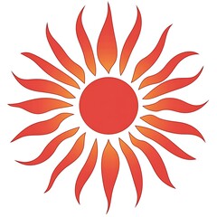 Naklejka premium Ornate sun graphic