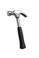 Single hammer with claw and flat striking surface on transparent background